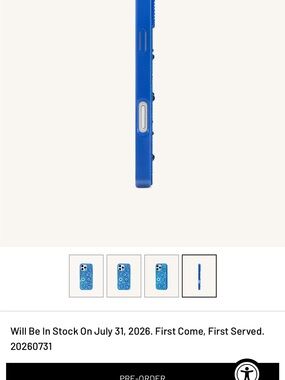 JW PEI Bright Blue Evil Eye Slim Phone Case with Side Button Access